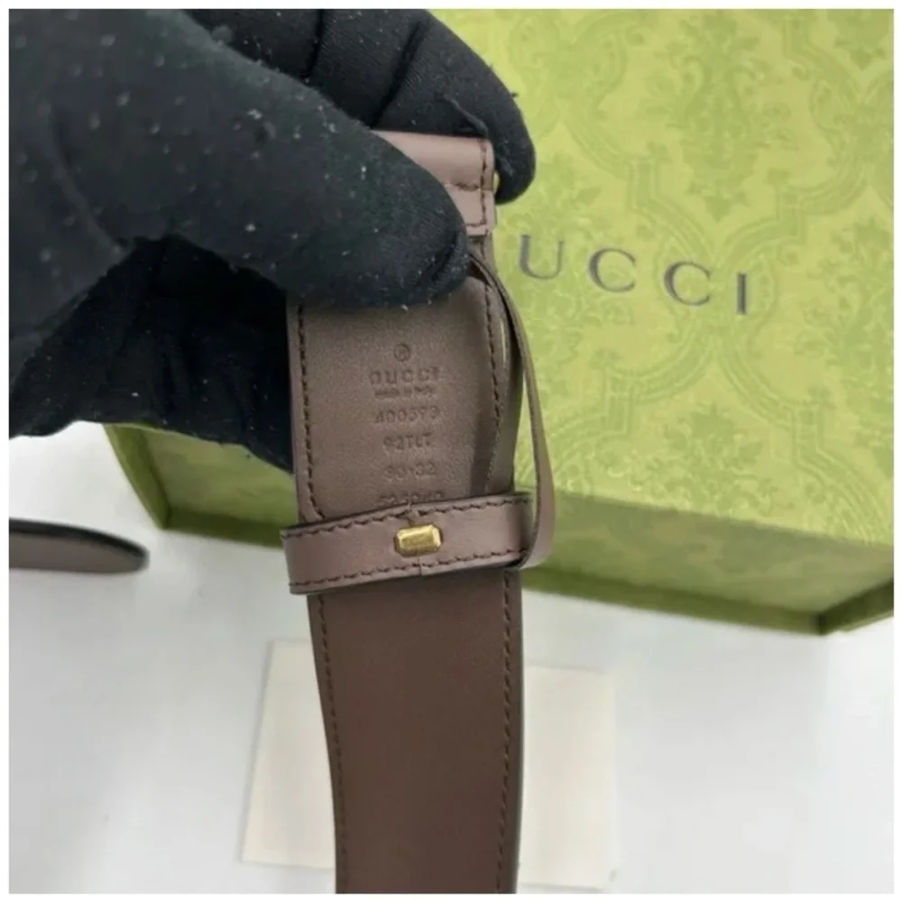 Unisex Gucci GG Marmont, Supreme leather/canvas belt size 80 cm/32 inches